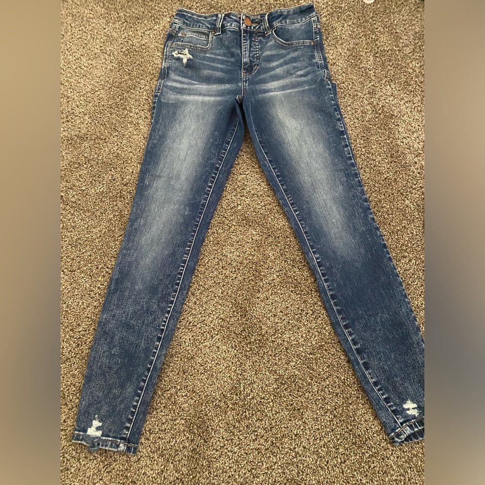 Maurice’s ever flex high rise blue jeans size 2 reg